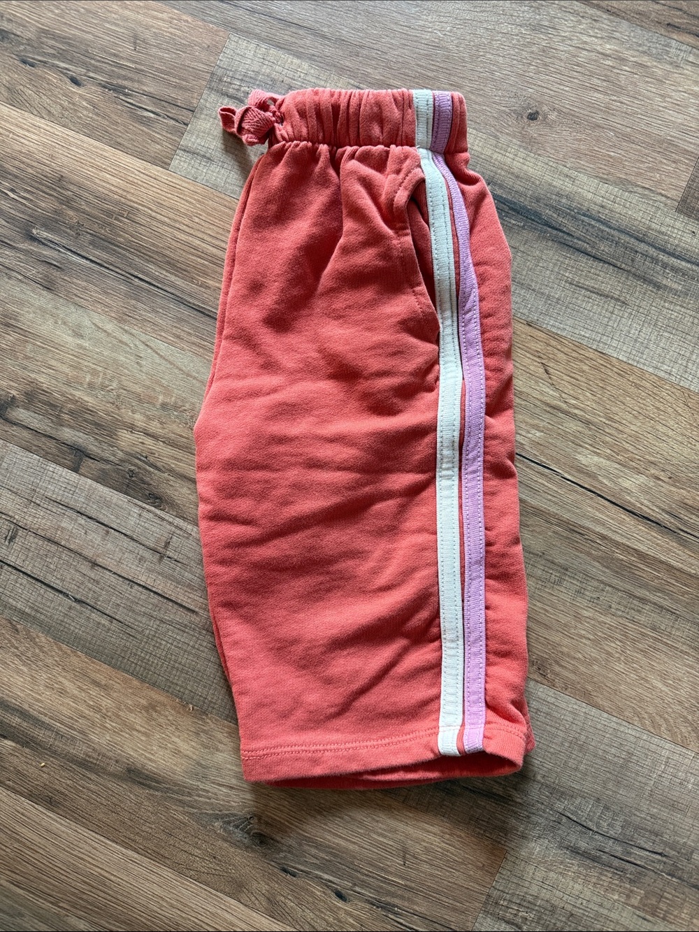 Hanna Andersson Toddler Coral Side-Stripe Pull-On Sweatpants